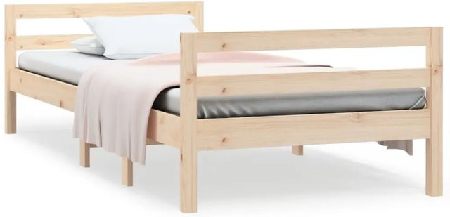 vidaXL Massivholzbett aus Kiefer in Braun, B/T/H: 90 x 200 x 100 cm (ca.) - Bild 1
