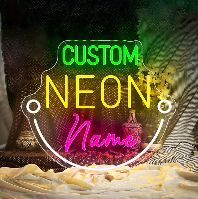 Personalisierte LED Neon Name Zeichen Wanddekoration in Mehrfarbig für Kinderzimmer und Wohnzimmer - Bild 1