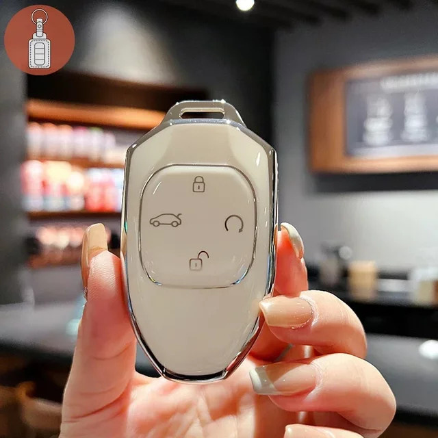 Transparente TPU Autoschlüsselabdeckung als Smart Remote Fob Case Protector für GAC Motor GN8 2022 2023, Trumpchi 2021 Empow J15 J16 GS8 - Bild 1