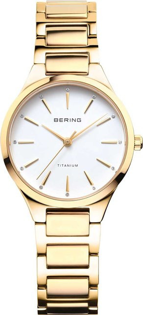 Bering Damenuhr, Quarz, Titan, 30 mm, 10 ATM, Weiß - Bild 1