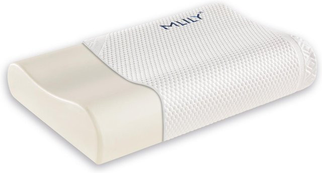 MLILY Touch Nackenkissen mit Memory Foam in Weiß, B/B/H: 60 x 40 x 10 cm - Bild 1