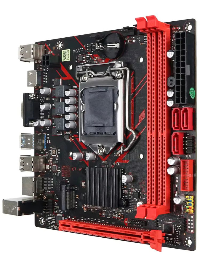 SOYO H61M DDR3-AX Motherboard Set mit Intel Xeon und i5 2500 CPU sowie 8GB DDR3 Dual Memory, LGA1155, M.2, SATA2.0, HDMI, VGA, PCIE3.0X8, USB2.0, Schwarz - Bild 4