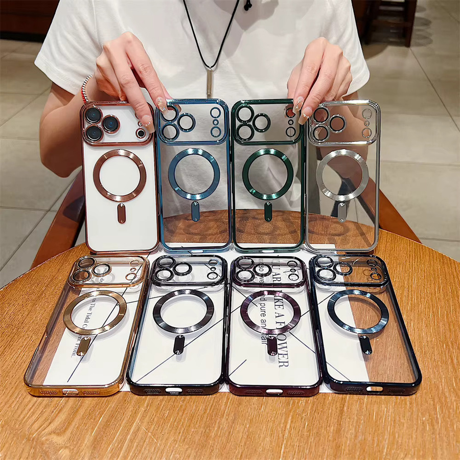 Kedootd Magnetische Schutzhülle für iPhone 17 bis 11 Pro Max, Transparent mit Magsafe-Unterstützung und Objektivabdeckung, Blau - Bild 4
