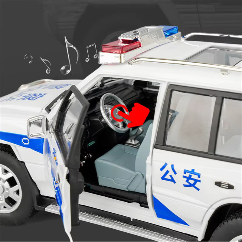 MAKEDA Mitsubishi Pajero SUV, Diecast Modell, Metall, 1:18, mit Licht und Sound - Bild 5