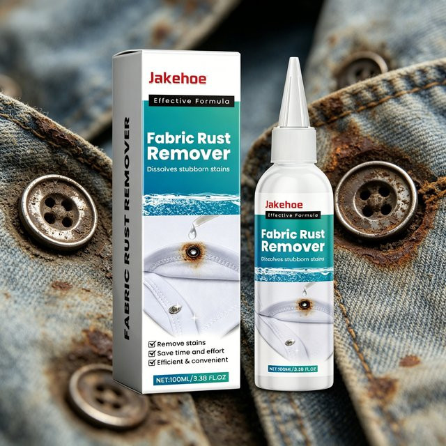 JAKEHOE Stoff-Rostentferner in Weiß zur effektiven Entfernung von Rost, Ölflecken und Kaffeeflecken sowie zur Vermeidung von Verfärbungen - Bild 1