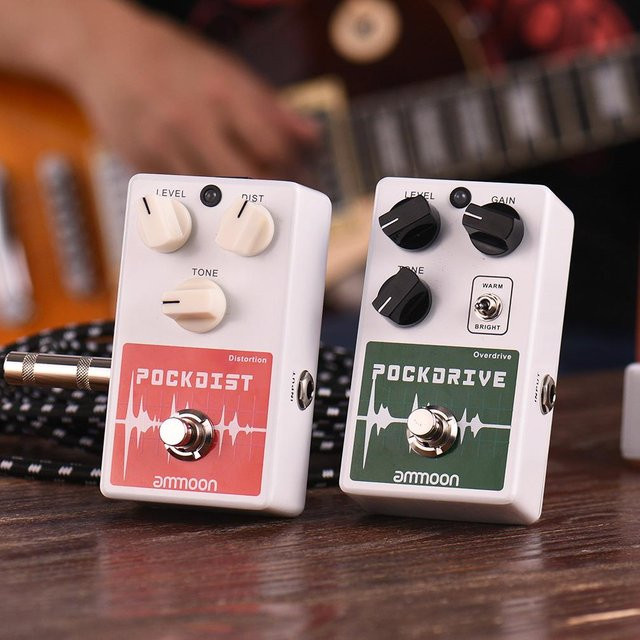 ammoon Classic Distortion Gitarreneffektpedal mit True Bypass in Brown - Bild 1