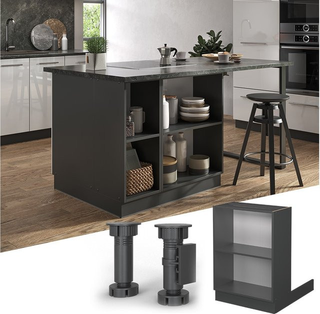 Küchenunterschrank Vicco Fame-Line Anthrazit Breite: 60 cm - Bild 1