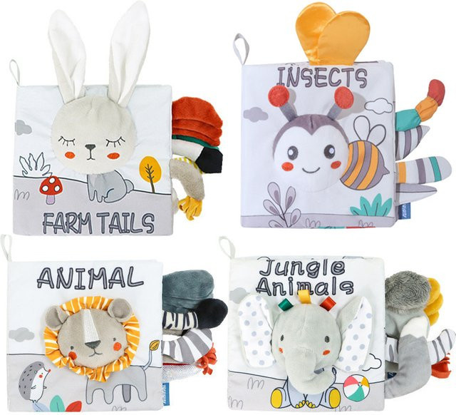 Datgo Weiche Baby Bücher, Plüsch / Textil, Bunt / Mehrfarbig, Tiere - Bild 1