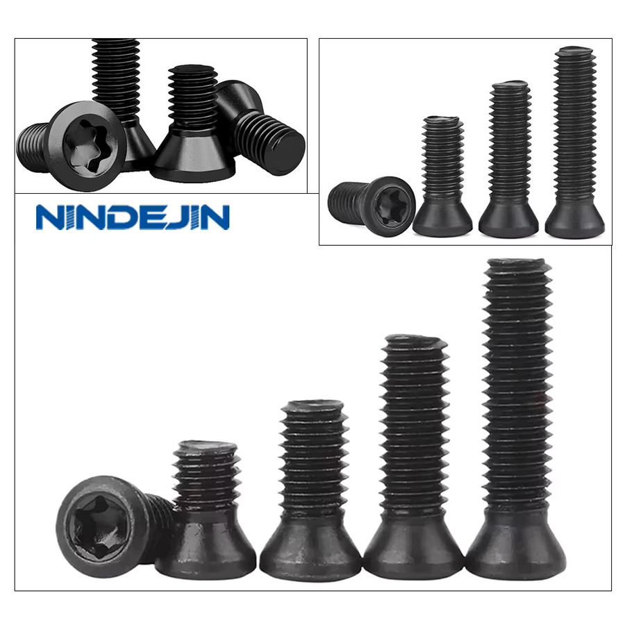 NINDEJIN CNC-Torx-Schrauben aus Stahl Güteklasse 12,9 in Schwarz für Hartmetalleinschneider und CNC-Drehwerkzeuge - Bild 5
