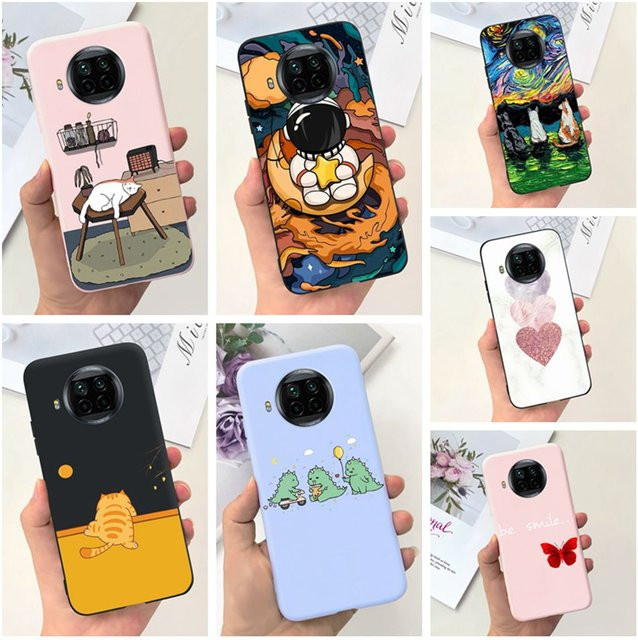 Silikon Handyhülle mit süßem Katzen-Cartoon-Druck für Xiaomi Mi 10T Lite 5G, Mehrfarbig - Bild 1