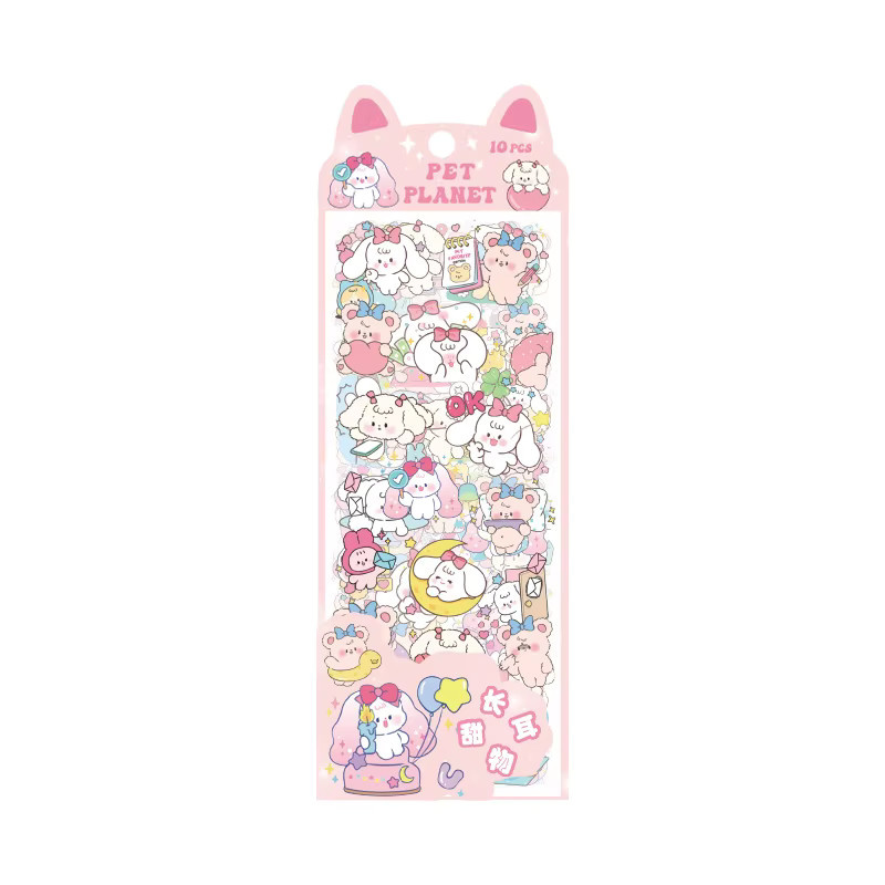 Pet Planet Wasserdichte PVC-Kreativaufkleber für Kinder mit süßen Cartoon-Prinzessin-Motiven in Mehrfarbig - Bild 2