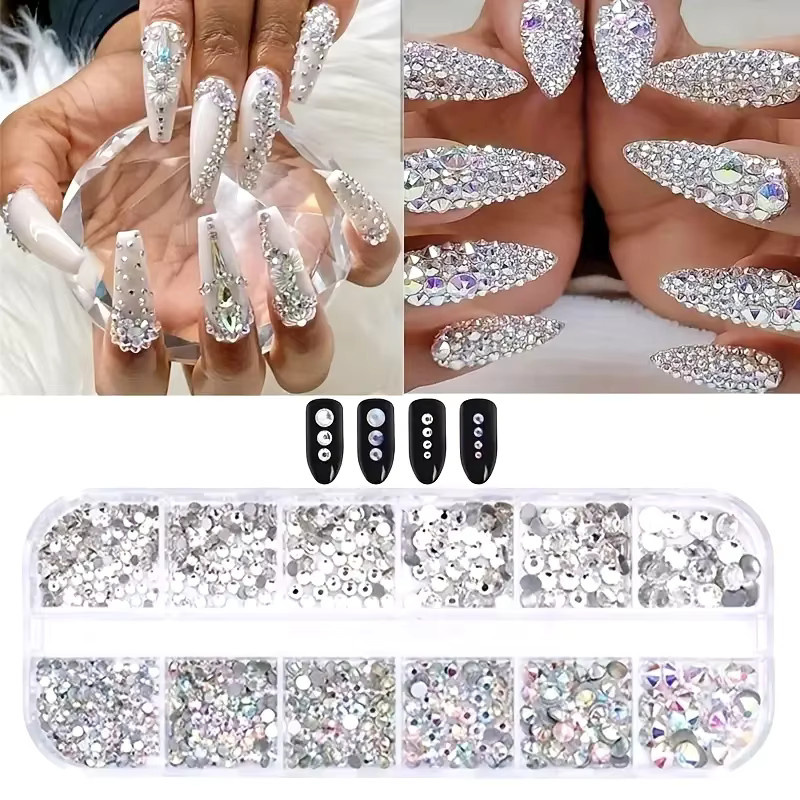 naildazzling Nagel-Strasssteine, AB Clear, Glänzend, Unisex - Bild 3