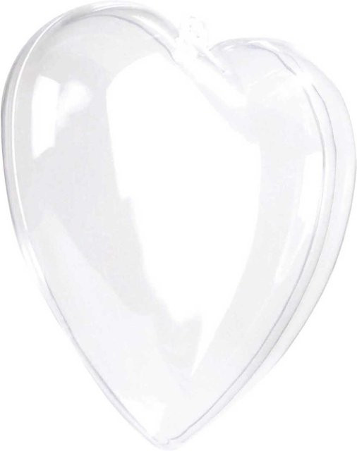Rico Design Kunststoffherz transparent für Weihnachten, Höhe: 8 cm - Bild 1