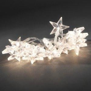 ELTRIC LED Dekolichterkette mit 20 transparenten Acrylsternen in Warmweiß - Bild 1