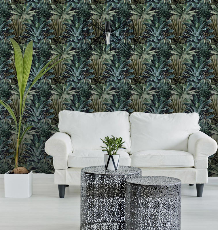 MINDTHEGAP Wandtattoo Lush Succulents Mural, Farbe: Grün, Motiv: Botanisch Floral, Material: Vlies - Bild 2
