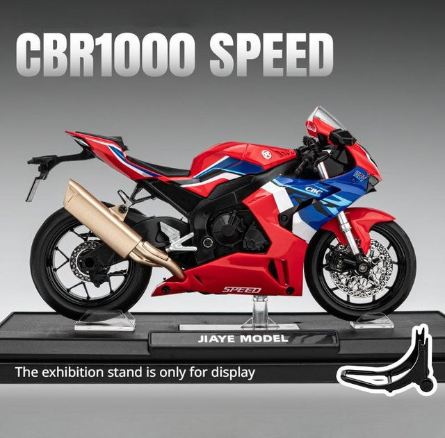 CBR1000 Motorradmodell, Spielzeugfahrzeug, Metallguss, rot, 1:12, ab 14 Jahren - Bild 1