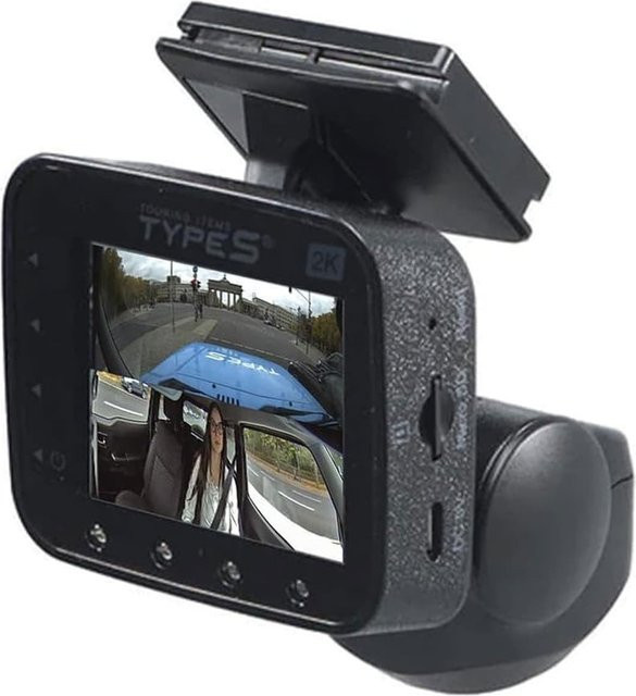 Type S 2K DRIVE 360 Pro Dash Cam Action Camera mit Live Stream und Wi-Fi in Schwarz - Bild 1