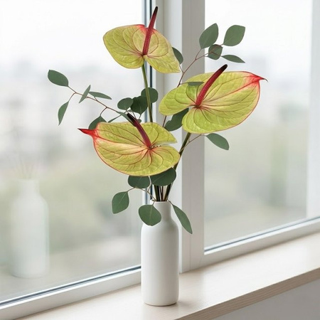 Blumenstrauß Anthurium und Eucalyptus