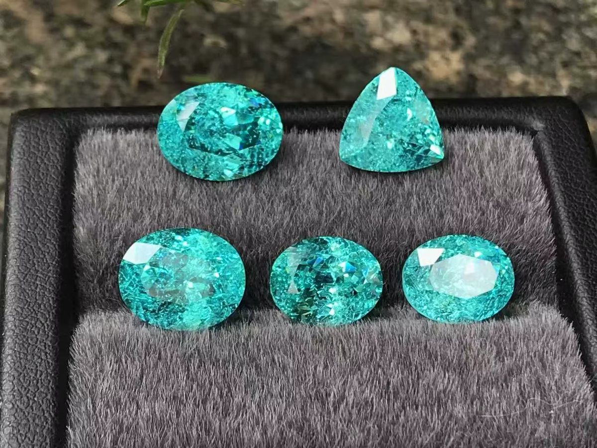Zhanhao Jewelry Ringe, Paraiba-Turmalin, blaue Diamanten, Perlen - Bild 2