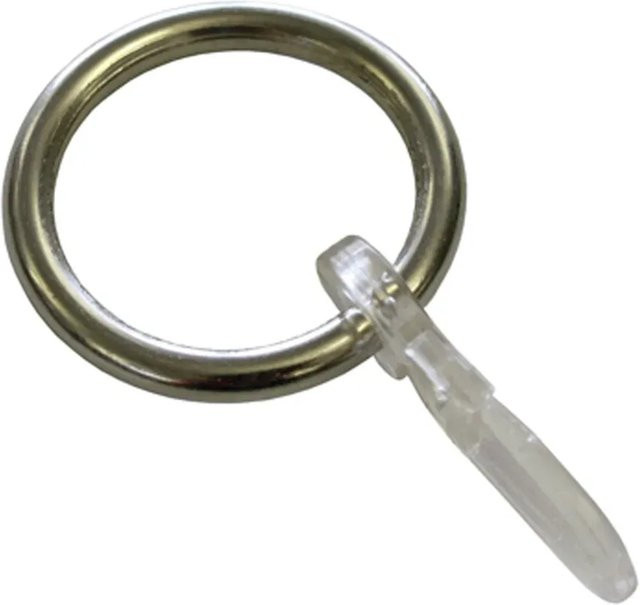 Gardinia Gardinenringe Kos aus Edelstahl in Silber für Ø 27 mm, 6er Pack - Bild 1
