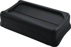 Rubbermaid Schwingdeckel aus PE für Wertstoffsammler 60/87l, Farbe Schwarz, B: 29,7 cm, T: 52,1 cm - Bild 1