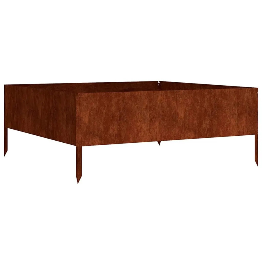 Furnicato Hochbeet aus Cortenstahl in Braun, B/T/H: 100 x 100 x 41 cm - Bild 2