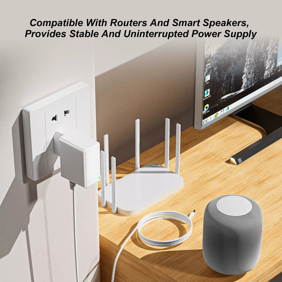 Weißes 12V 3A 36W AC DC Netzteil mit EU-Stecker als Wandladegerät für CCTV Sicherheitskameras, LED-Streifen, Desktop-Lautsprecher, Router und Drucker - Bild 2