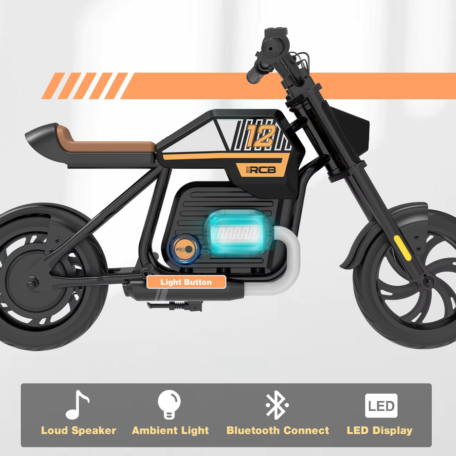 RCB KIDS Elektrisches Kinder Motorrad R9, Outdoor Spielzeug, ab 6 Jahre - Bild 6