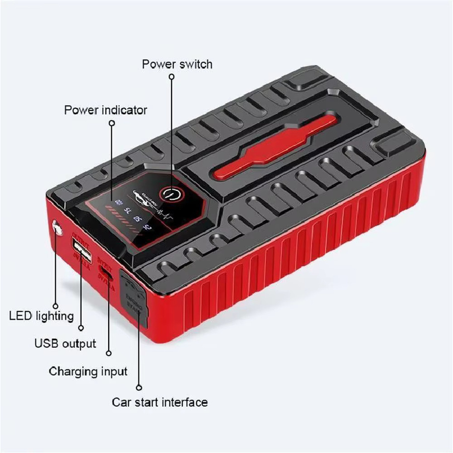 WUIETI Auto-Starthilfe 6000mAh mit 5000A Spitzenleistung, Tragbarer 12V Batteriebooster für 6,0L Benzinmotoren und Leistungsstarke Powerbank mit Niedertemperaturstart - Bild 5