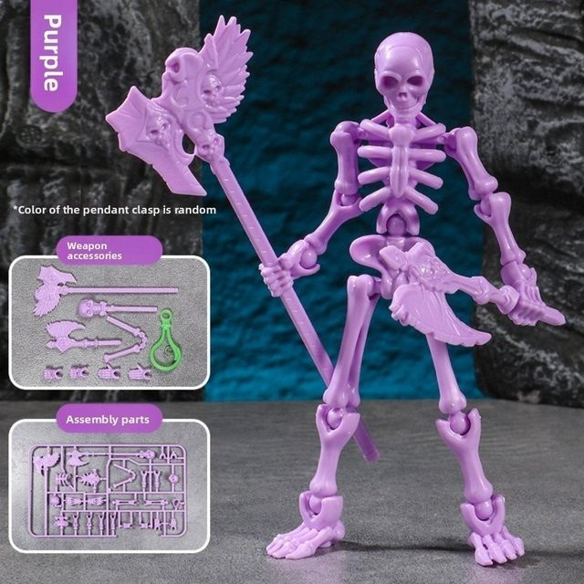 Fashnics Skelett Actionfigur, dreidimensional, mehrfarbig, violett, ab 14 Jahren - Bild 1