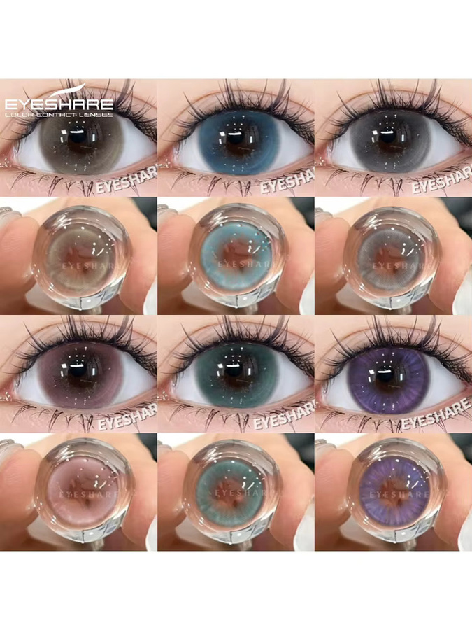 EYESHARE Kontaktlinsen, 2 Stück, Blau, Grün, Rosa - Bild 5