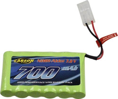 Carson Modellsport NiMh Akku 7.2V 700 mAh mit Tamiya-Stecker in Grün - Bild 1