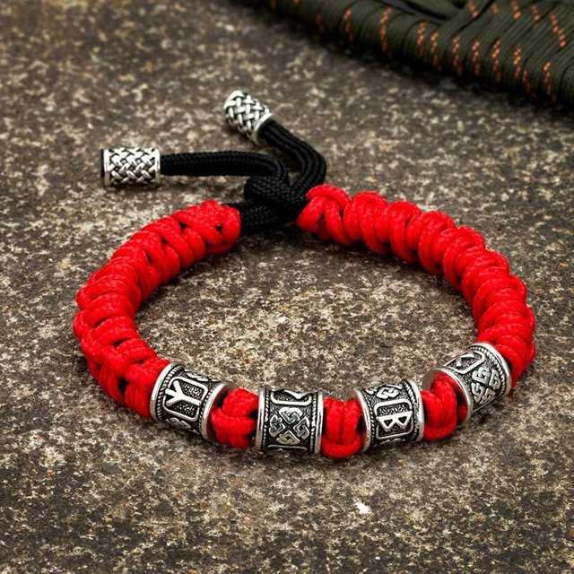 YULIN Armband, Wikinger Runen Amulett, Zinklegierung, Bunt, Unisex - Bild 1
