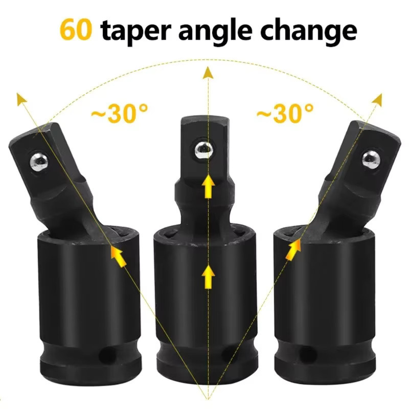 360-Grad-Schwenk-Knöchelgelenk Luftschlag Wobble-Steckschlüssel-Adapter für pneumatische Werkzeuge in 1/2, 3/8 und 1/4 Zoll - Bild 3