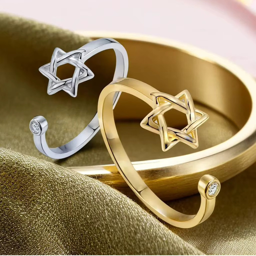 YILUOCD Ring, Zirkonia, Silber, Gold, Damen - Bild 1