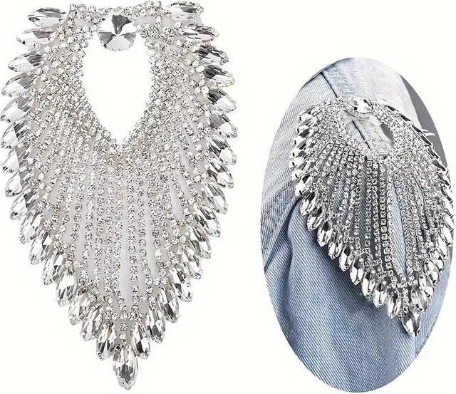 Brosche Waterdrop Design, Strass, Damen, Weiß - Bild 1