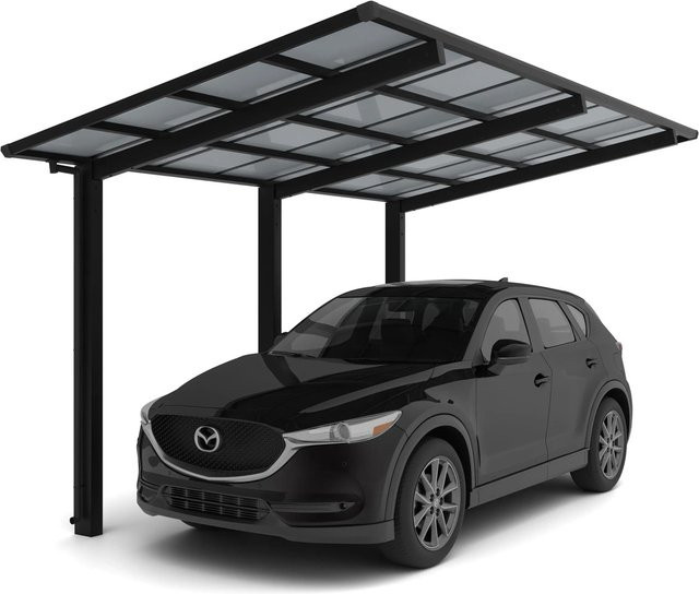 Ximax Einzelcarport Linea Typ 110 Schwarz B/T: 272,6 x 495,4 cm - Bild 1