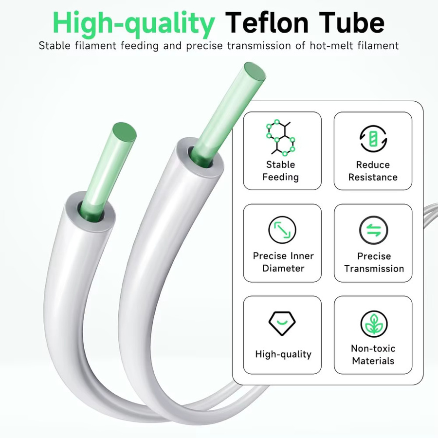 PTFE-Teflonschlauch 5 m mit Cutter für Bambu Lab A1, A1 mini, P1P, P1S, X1C und Creality K1, K1 Max 3D-Drucker-Zubehör - Bild 1