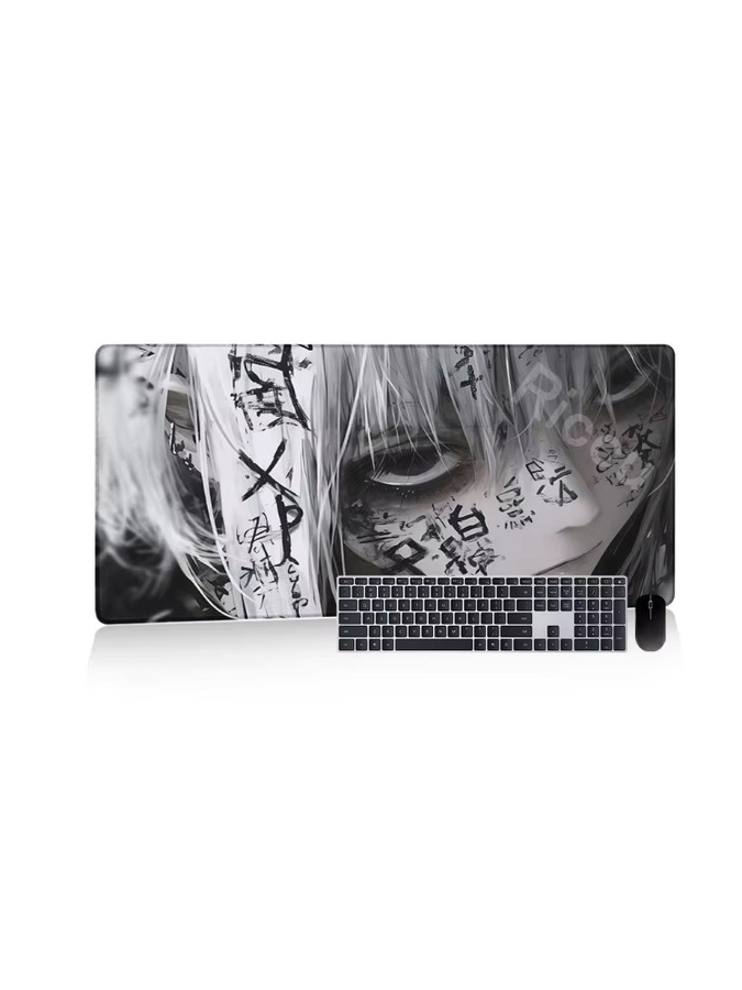 Anime Girl XXL Gaming Mauspad Riccu Schwarz Multicolour Rutschfeste Schreibtischunterlage für dein PC-Setup - Bild 5