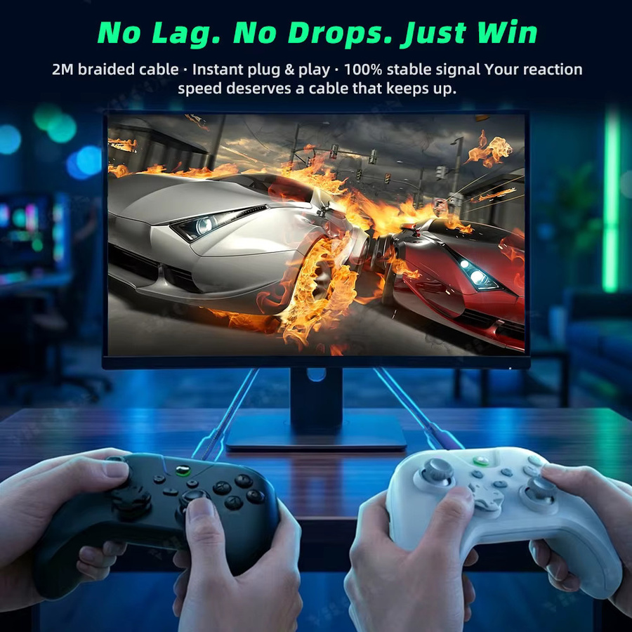 VILCORN USB-Gamepad für PC und Switch mit Hall-Effekt Joystick, Dual-Vibration und anpassbarem D-Pad, Farbe: Weiß - Bild 2