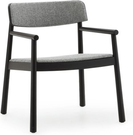 Normann Copenhagen Timb Lounge Armchair mit Armlehnen in Schwarz aus Stoff - Bild 1