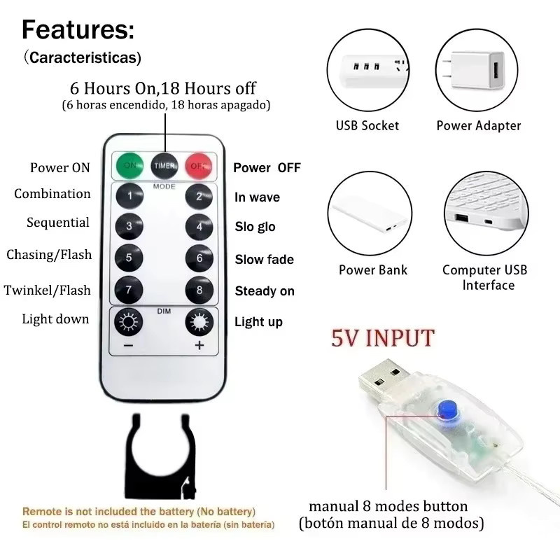 OKAL RED EAST LED-Lichterkette als Weihnachtsvorhang mit Fernbedienung und USB, Warmweiß, Breite: 3 m - Bild 3