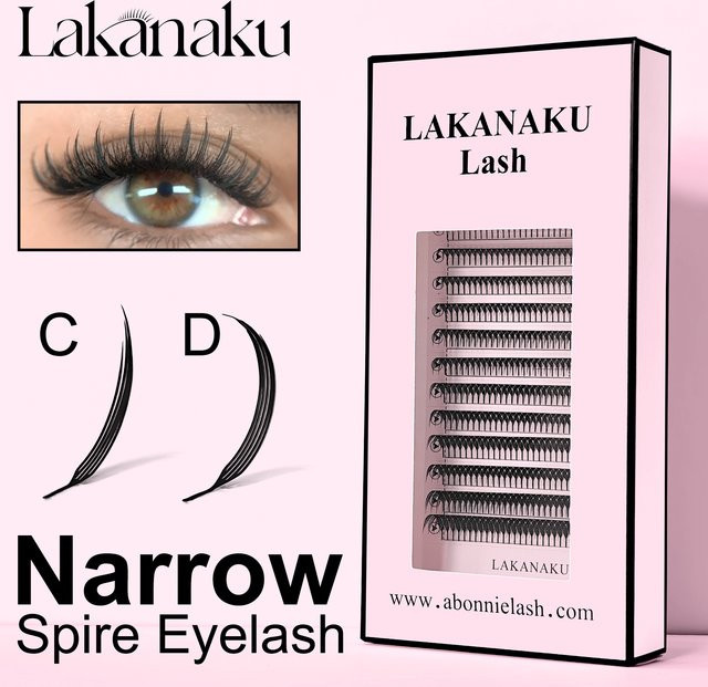 Lakanaku Spire Lashes Tower Fans Wimpernverlängerungen, 8-15mm - Bild 1