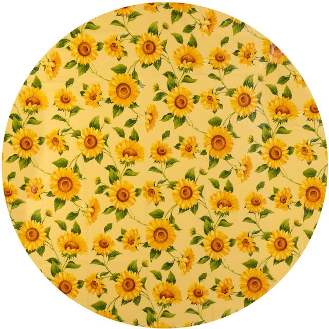 Wachstuch-Tischdecke Sonnenblume von viva domo, floral und mehrfarbig in Gelb, abwischbar beschichtet - Bild 1