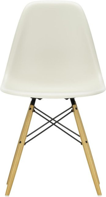 Vitra DSW Eames Plastic Side Chair in Beige aus Kunststoff und Holz mit mattem Finish - Bild 1