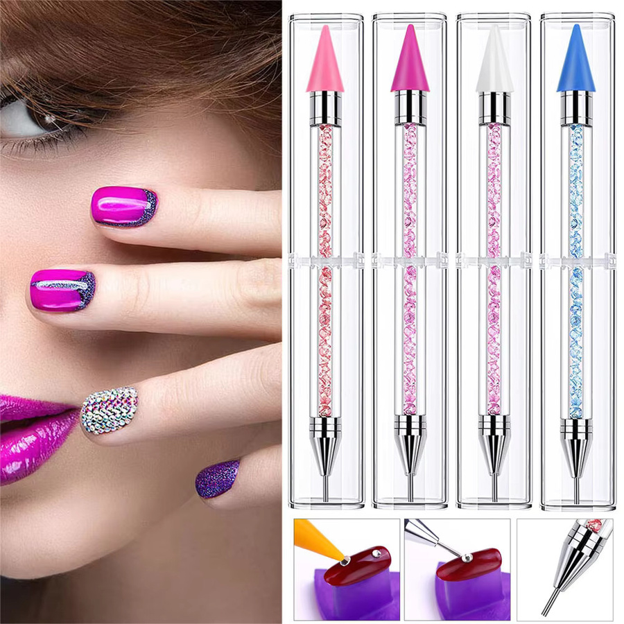 FUMOSIK Picking Pen Kit Rosa, Nagelschmuck Kaviar Edelstein - Bild 2