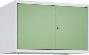 C+P Aufsatzschrank Classic PLUS mit 2 Abteilen, B/H/T: 80 x 50 x 50 cm, Zylinderschloss, Lichtgrau/Resedagrün - Bild 1
