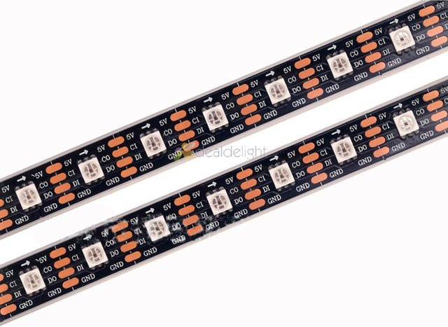Teopek HD107S RGBIC Digital-LED-Streifen, adressierbarer flexibler LED-Streifen mit doppelter Datenübertragung, Multicolor, DC5V - Bild 1