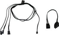 Alphacool Digital RGB LED Y-Kabel 3-fach mit JST Stecker in Schwarz - Bild 1