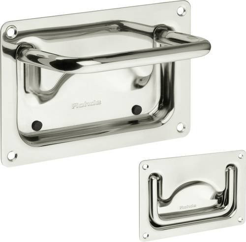 Rohde Klappgriff Edelstahl Silber poliert B/H/T: 9,0 x 9,0 x 1,35 cm - Bild 1
